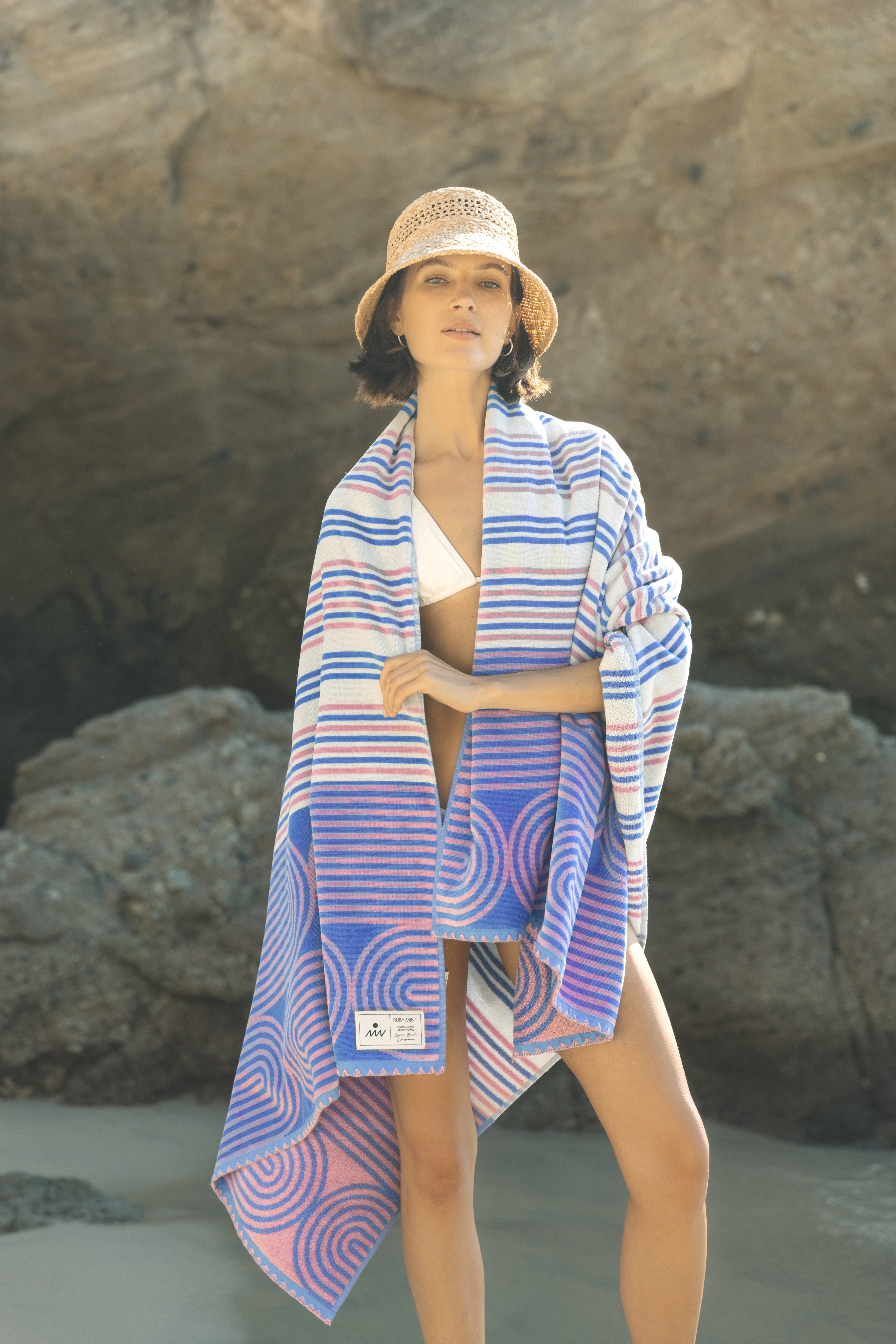 Ruby Mint Luxury Beach Towels - Biltmore Collection