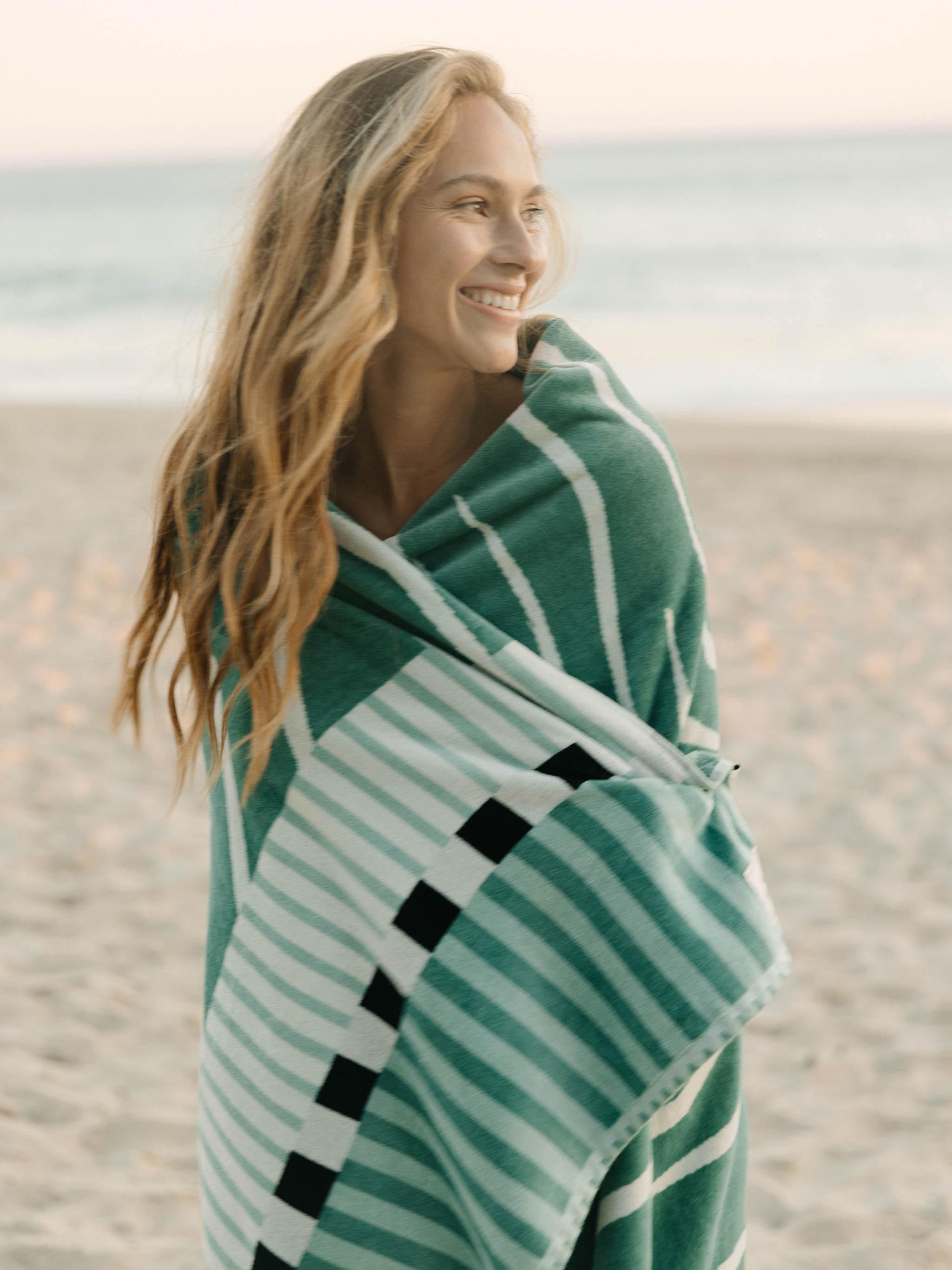 Meriwether Ruby Ruby Mint Luxury Beach Towels - Meriwether